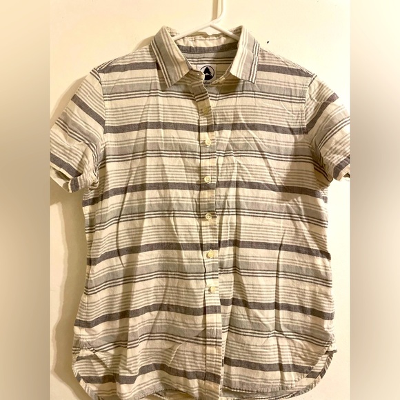 Tradlands button up, crème with soft blue stripes - Picture 3 of 4